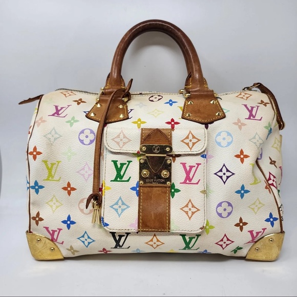 Louis Vuitton Handbags - SOLD. Louis Vuitton White Murakami Speedy 30
